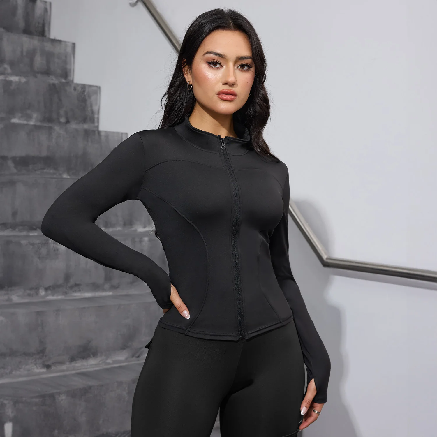 CHRLEISURE рубашки для йоги с длинными рукавами и отверстиями большого пальца женские