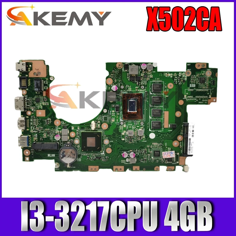 

X502CA With I3-3217CPU 4GB Memory Mainboard For ASUS X502CA X402CA X502C X402C Laptop Motherboard 60NB00I0-MBC080 tested