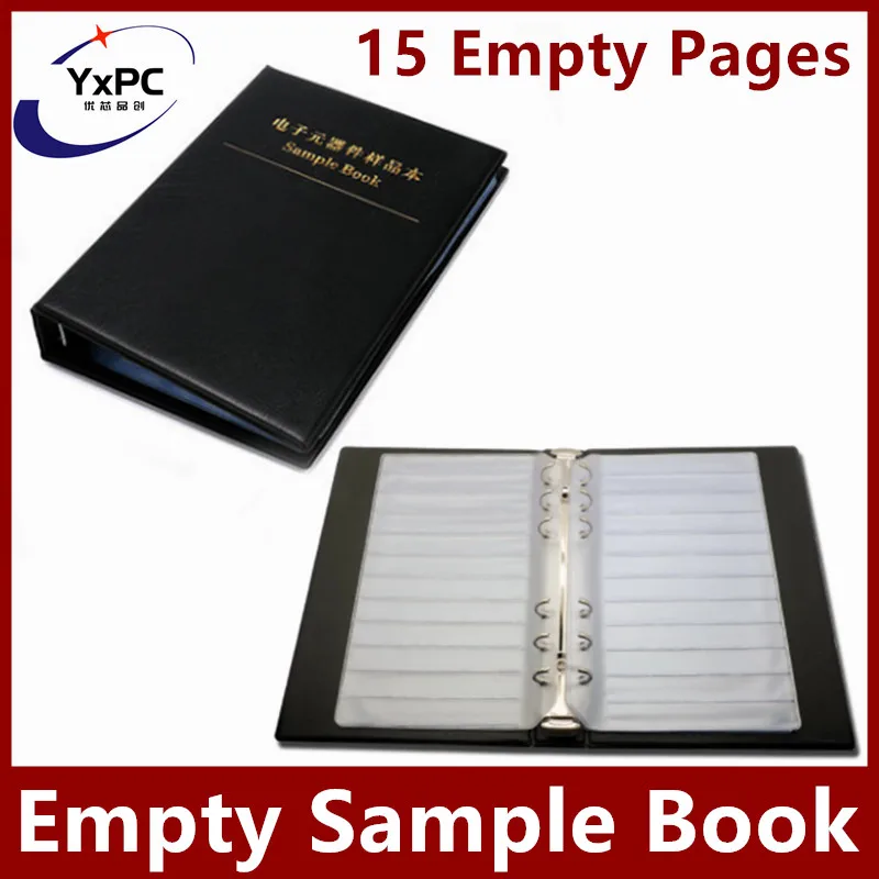 

Resistor Capacitor Inductor IC SMD Components Empty Sample Book For 0402/0603/0805/1206 Electronic Component with 15 Empty Pages