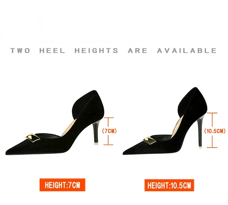 Туфли BIGTREE женские на шпильке 7 см дизайнерские роскошные туфли с металлической