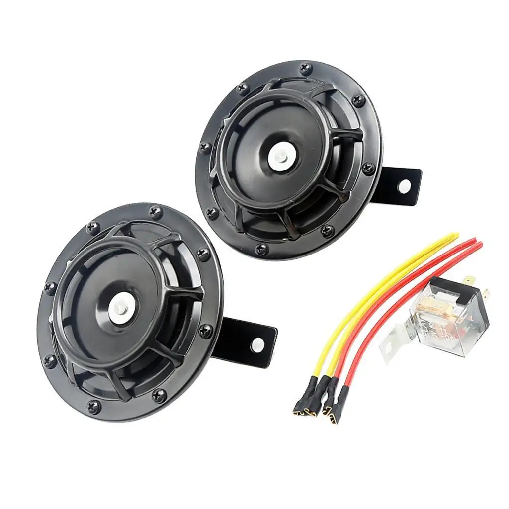 

2x Car Black Super Loud Grille Mount Kit 12V 115DB