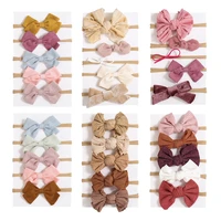 5pcset baby bow headband for children elastic hair band baby girl headband for newborn hair bow baby hair accessories