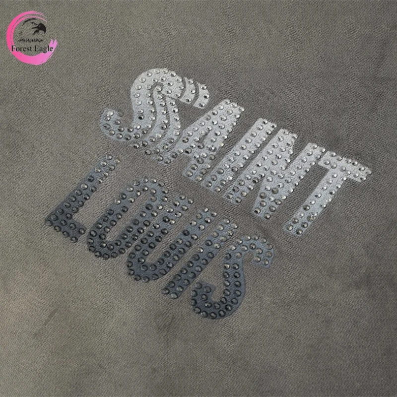 24SS Фиолетовый Серый Черный SAINT LOUIS Diamonds Толстовка с градиентным логотипом Бренд