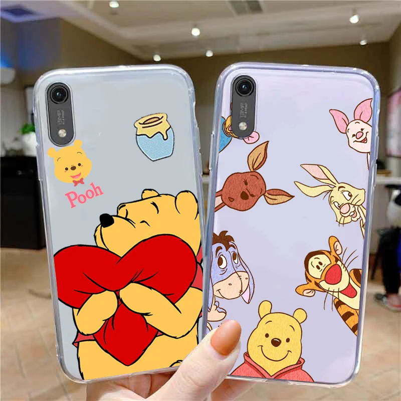 

Winnie the Pooh Disney Art Phone Case For Huawei P50 P40 P30 P20 Lite 5G Nova Y70 Plus 9 SE Pro 5T Y9S Y9 Y6 Transparent Cover