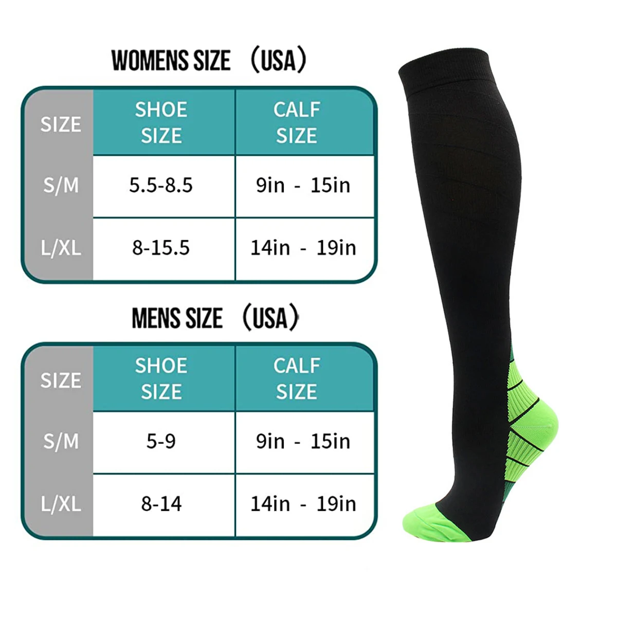Over the Knee Compression Socks Basketball Cycling Hiking Sports Socks Varicose Veins Diabetic Nursing Socks for Men and Women