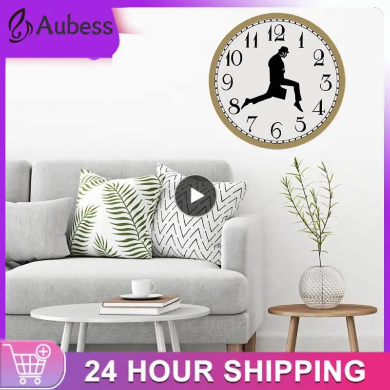 Silly Walks Clock Punch-free Art Decorations Funny Walking Silent Clock DIY Comedy Novelty Wall Watch Home Office Decor Tools