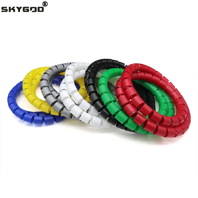 

1M/3M 8/10/15/20/25/30mm Flexible Spiral Cable Cord Protector Cable Manager Computer Cord Protection Tube with Management Clip