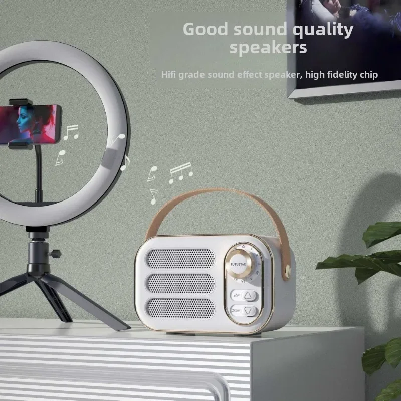 Мини-беспроводной динамик в стиле ретро стерео винтажный для путешествий дома