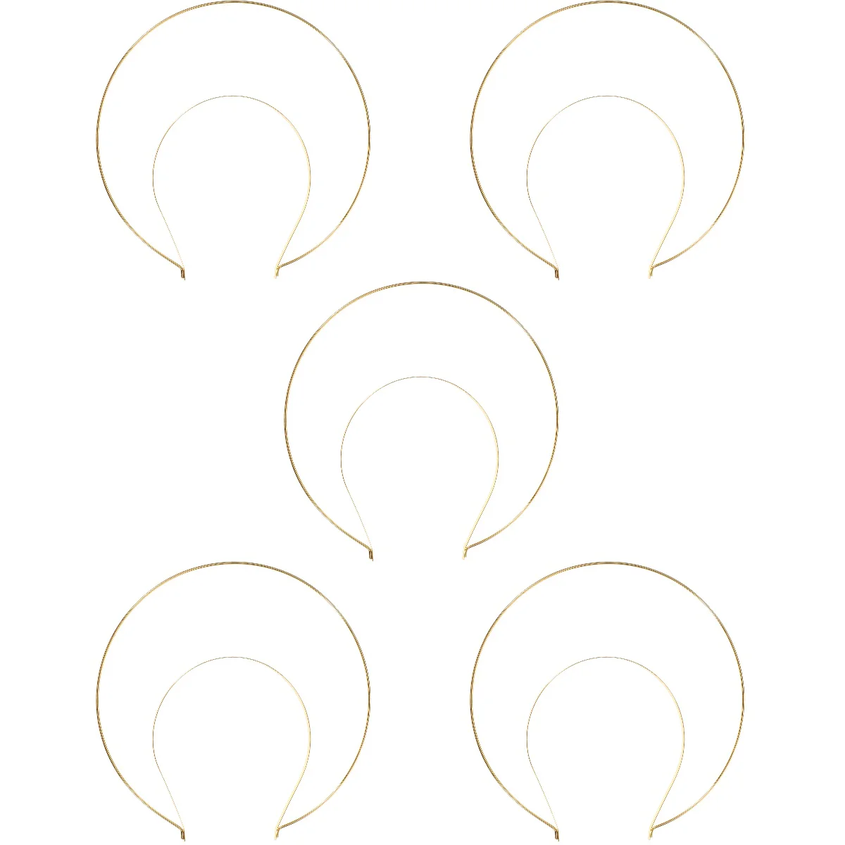 

5 PC Gold Our Lady's Headband Vacation Stylish Headbands Women Halloween Headdress Common Metal Elegant