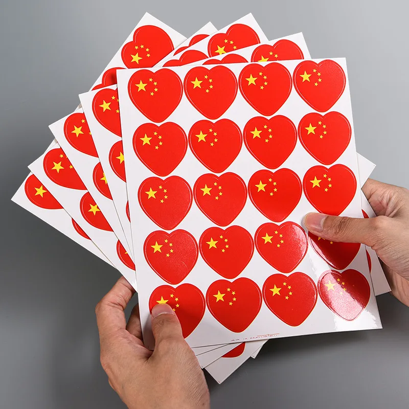 

Small Flag Face Stickers Waterproof Small Red Flag Face Stickers Five-star Red Flag Five-pointed Star Love