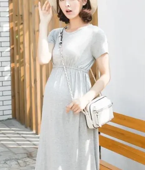 

Футболка новая мама большой размер девочка Женщины 2022 Забавный ребенок беременность погрузка серая Одежда для беременных