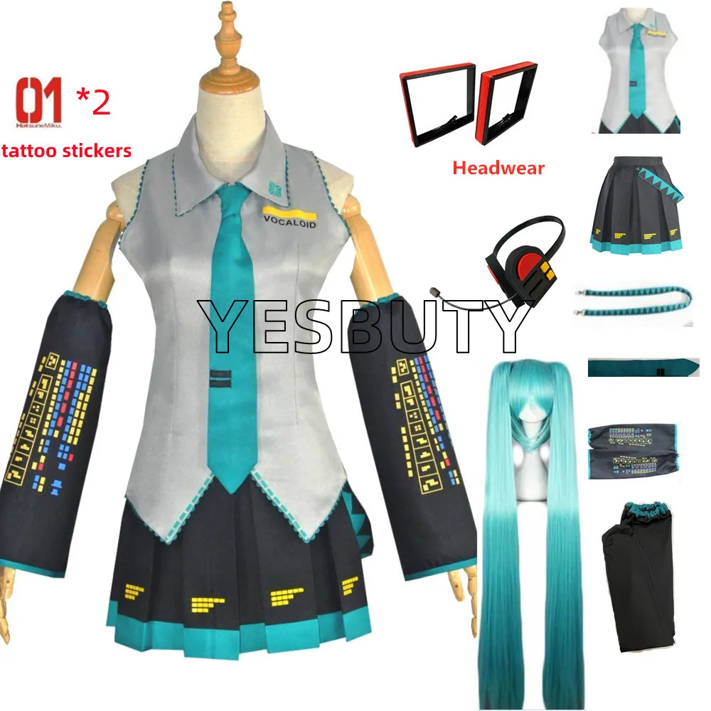 Одежда для косплея Vocaloid Miku |