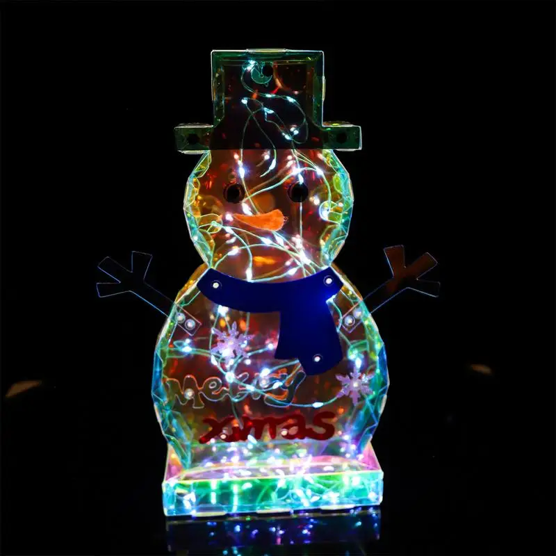 Призматический переливающийся снеговик 11 81 дюйма уличный со светодиодной