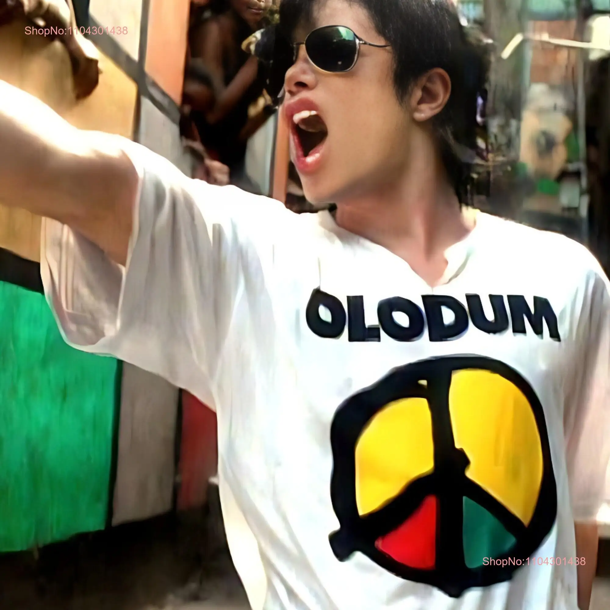 Футболка на тему бразильского музыкального фестиваля Olodum Michael Jackson Edition с