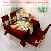 waterproof christmas tablecloth and chair cover elastic santa claus rectangular dinning table cover cloth for party events