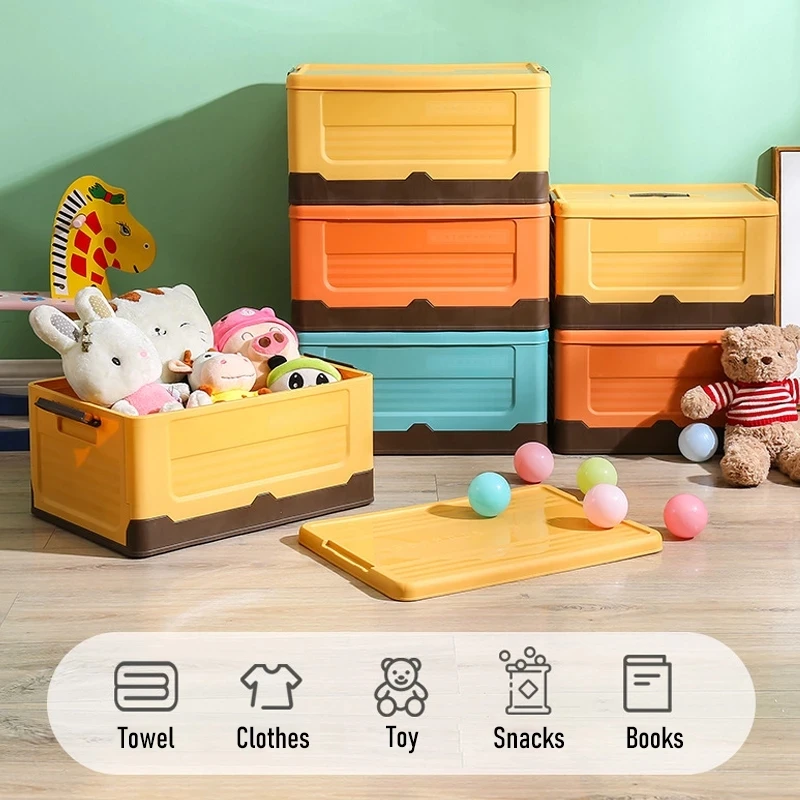 

Foldable Storage Box Large Capacity Sundries Clothes Toys Books Tool Arrangement Organizer Car Outdoor Travel Trunk Storage Box
