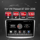 Автомобильный мультимедийный GPS-навигатор, Android 11, 4 ядра, 2 + 32 ГБ, для VW Volkswagen Passat B7 B6 B5 2010-2015 Magotan
