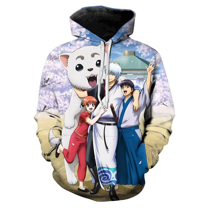 

Новые толстовки с 3d-рисунком из аниме Gintama, детская забавная толстовка с капюшоном, женские модные пуловеры, зимняя толстовка унисекс, спортивные костюмы