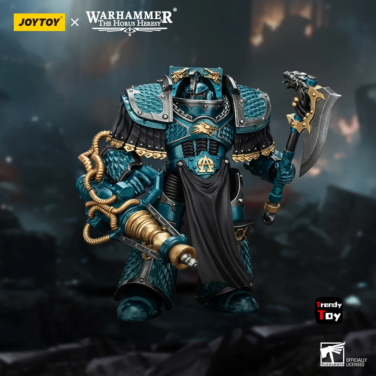 Фото 【JOYTOY】 Фигурка 40K Alpha Legion Lernaean Terminator с конверсионной пушкой-пушкой Beam Cannon, масштаб 1/18 №4