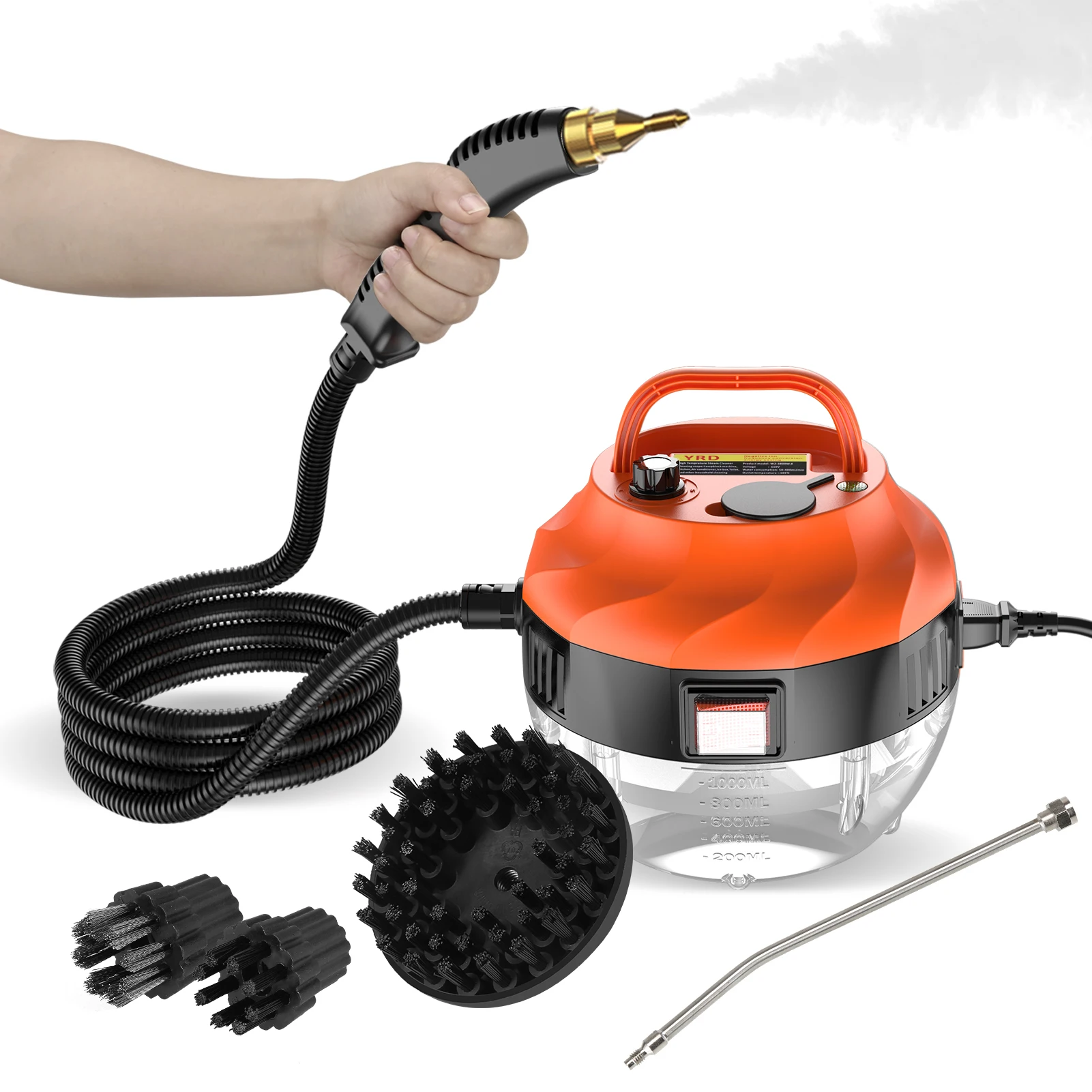 2500W Portable Handheld Steam Cleaner High Temperature Pressurized Steam Cleaning Machine for Kitchen Home Car Cleaning Tools