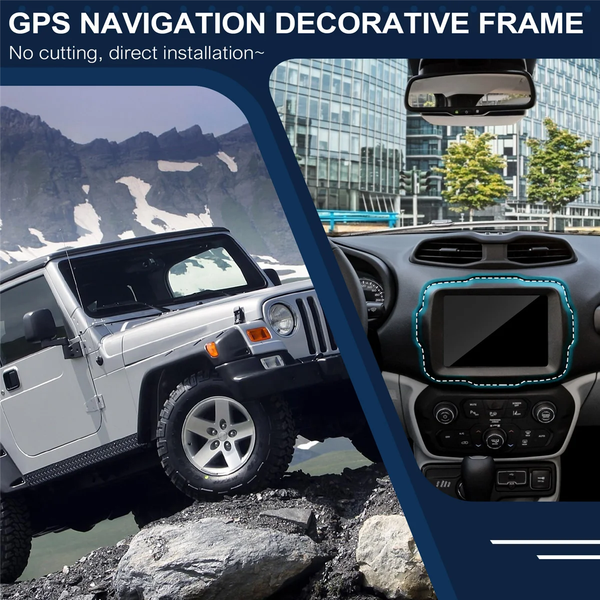 Автомобильная передняя навигационная GPS-панель декоративная накладка на рамку