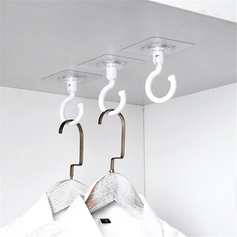 

Transparent Hangers Self Adhesive wall Hooks Storage Holders In Bathroom Kitchen Stick on Door Hooks For Keys Towels
