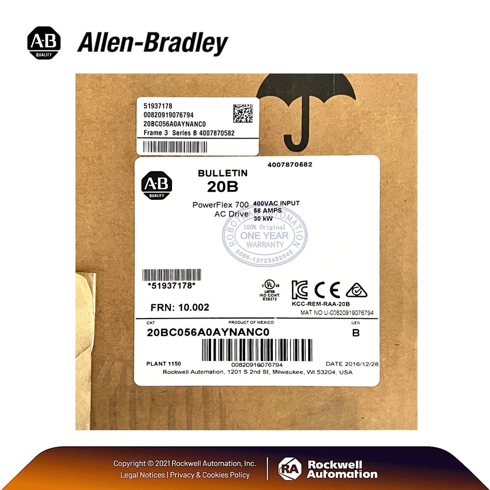 New in box allen-брэдли 20BC056A0AYNANC0 покроя из денима 700 серии привод переменного тока