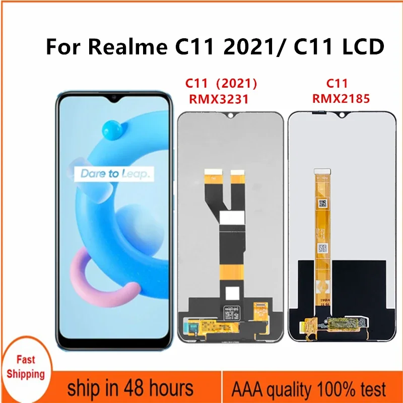 Для Realme C11 2021 RMX3231 ЖК-дисплей преобразователь сенсорного экрана в сборе замена