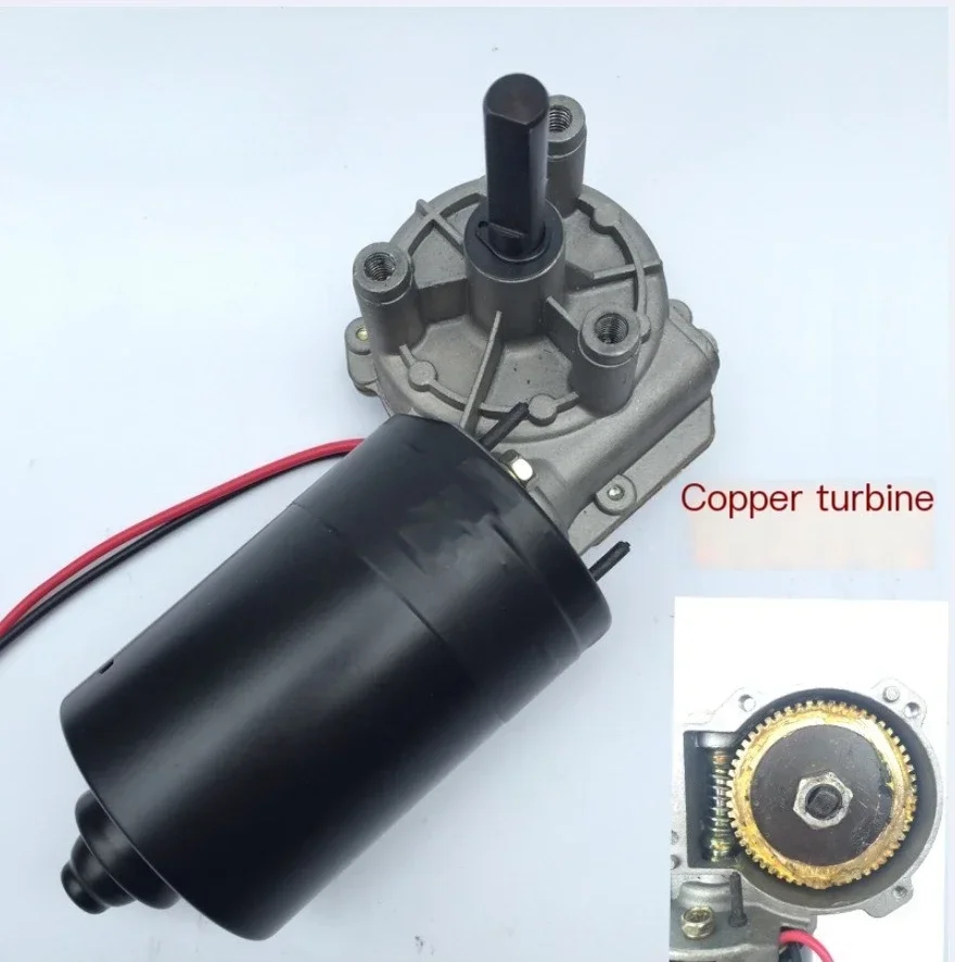 DC12V~24V 60W 5N.M 10rpm-70rpm мотор-редуктор с червячной передачей и положительной точечной