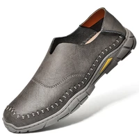 2022 new men shoes fashion high quality leather driving shoes classic slip on flat casual shoes moccasins loafers big size