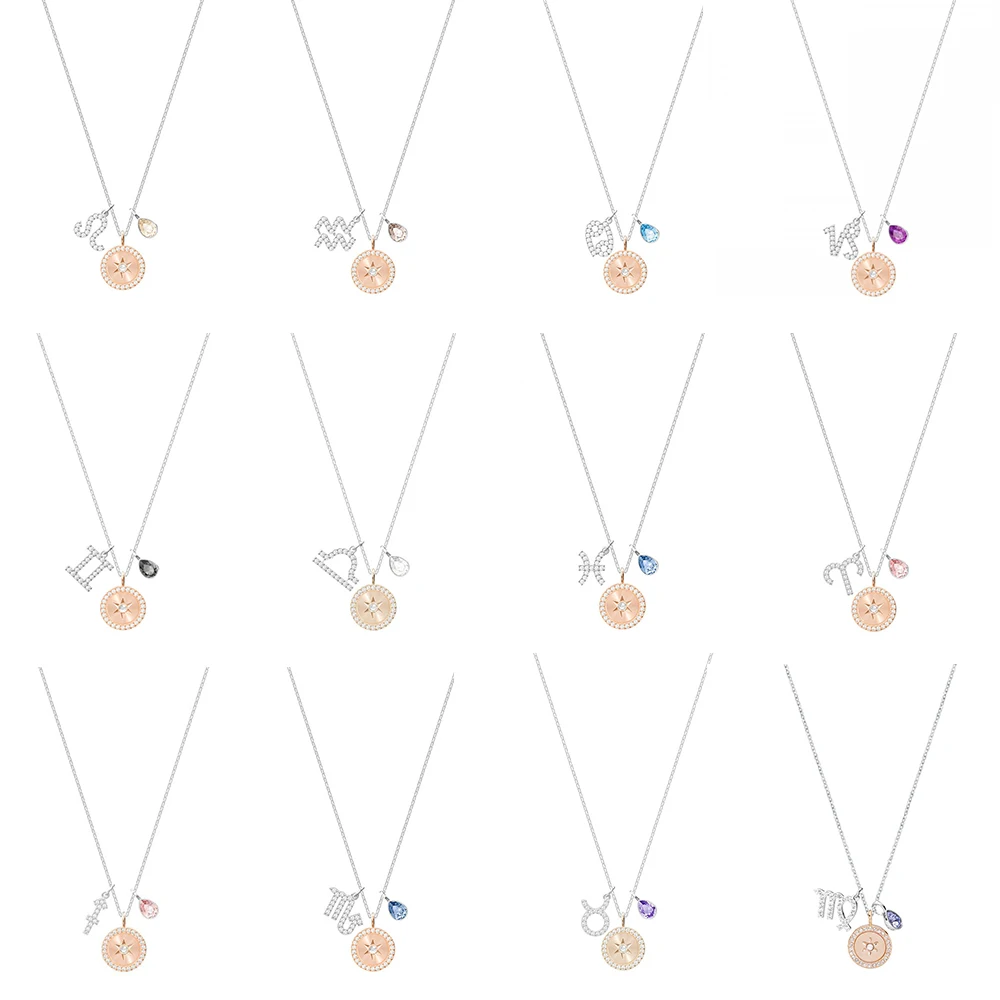 

High Quality Classic Original Beautiful 12 Constellation Necklace Luxury Fashion Girlfriend Anniversary Gift Wild Jewelry