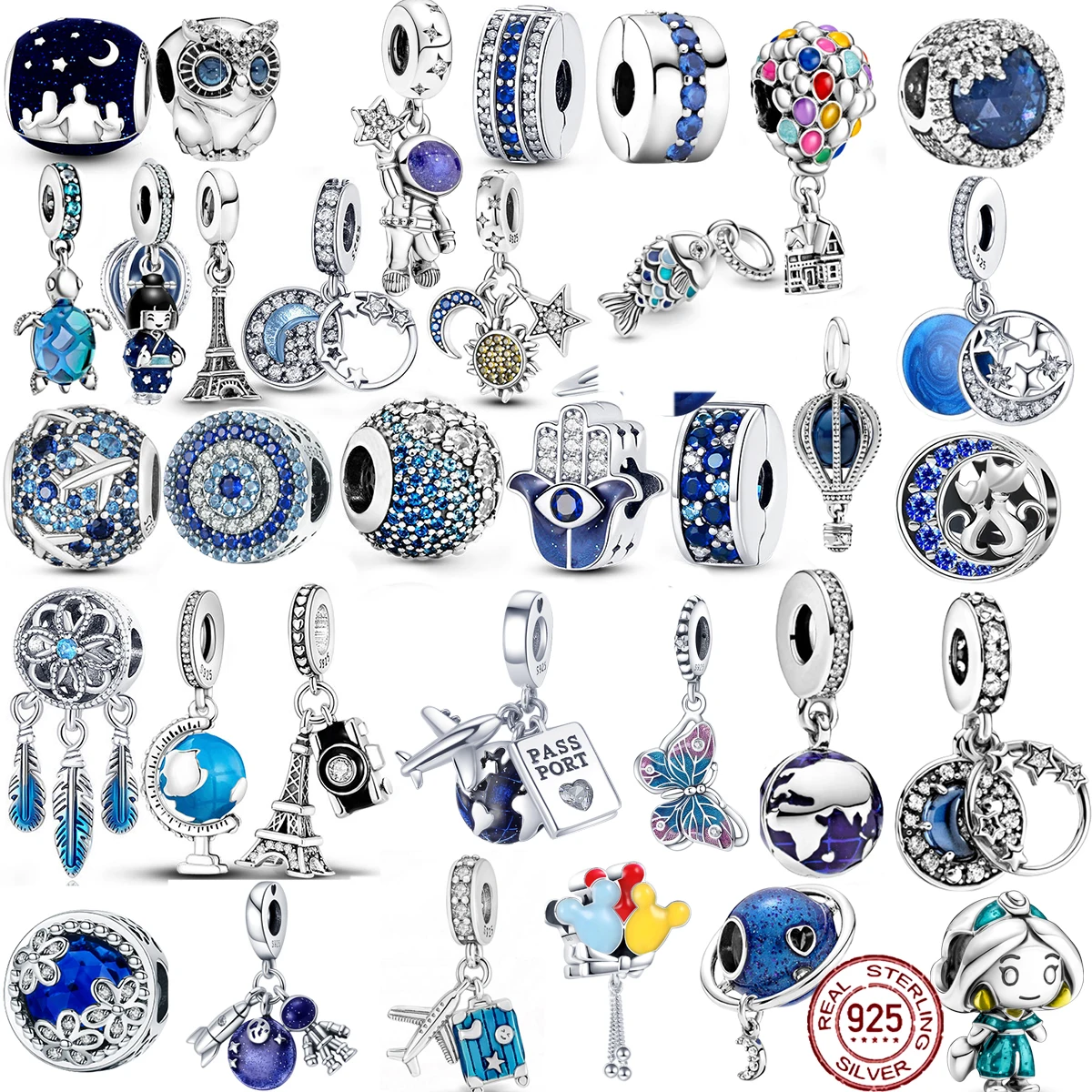 Бусины из серебра 925 пробы для браслета Pandora |