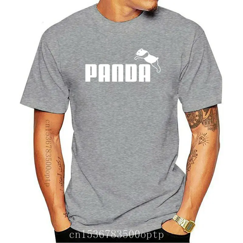 

Camisetas clásicas para hombres, Camisa estampada de estilo veraniego, Panda salvaje, novedad de 2021