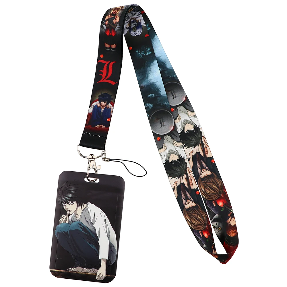 

Anime Death Note Lanyard For Keys Chain ID Credit Card Cover Pass Mobile Phone Charm Neck Straps Badge Holder Key Accessories