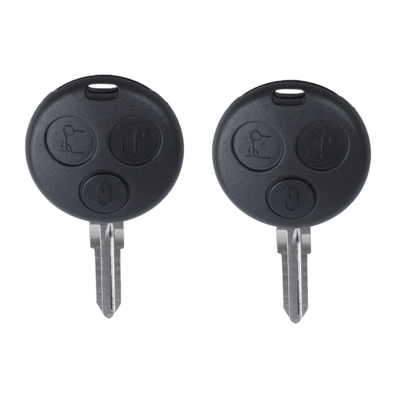 

2X 3 Button Car 433MHz Remote Key Fob Blade for Smart Fortwo Forfour City Roadster