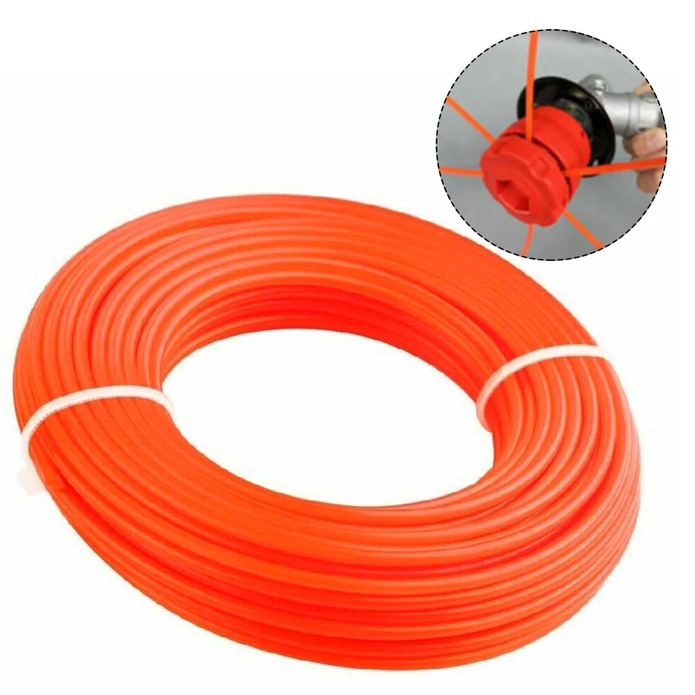 

2.4mm*15m Nylon Trimmer Line Grass Cutter Rope For Electric And Petrol Trimmers Brush Cutter Rope Lawn Mower Head Accessory