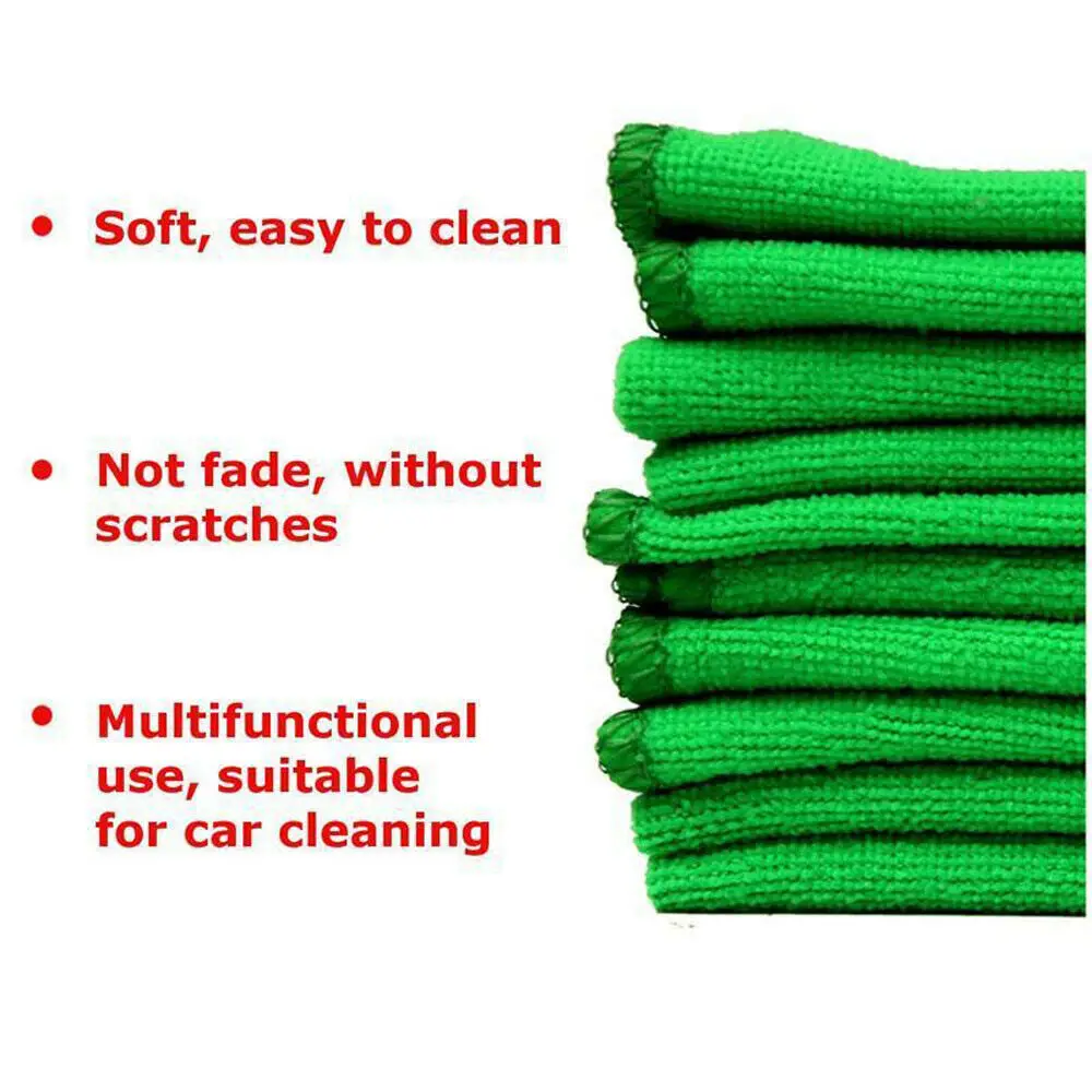 

Used to dry body Car Cleaning Towels 10pcs Soft and has great absorbent ability Microfiber Body Care Soft Cloths