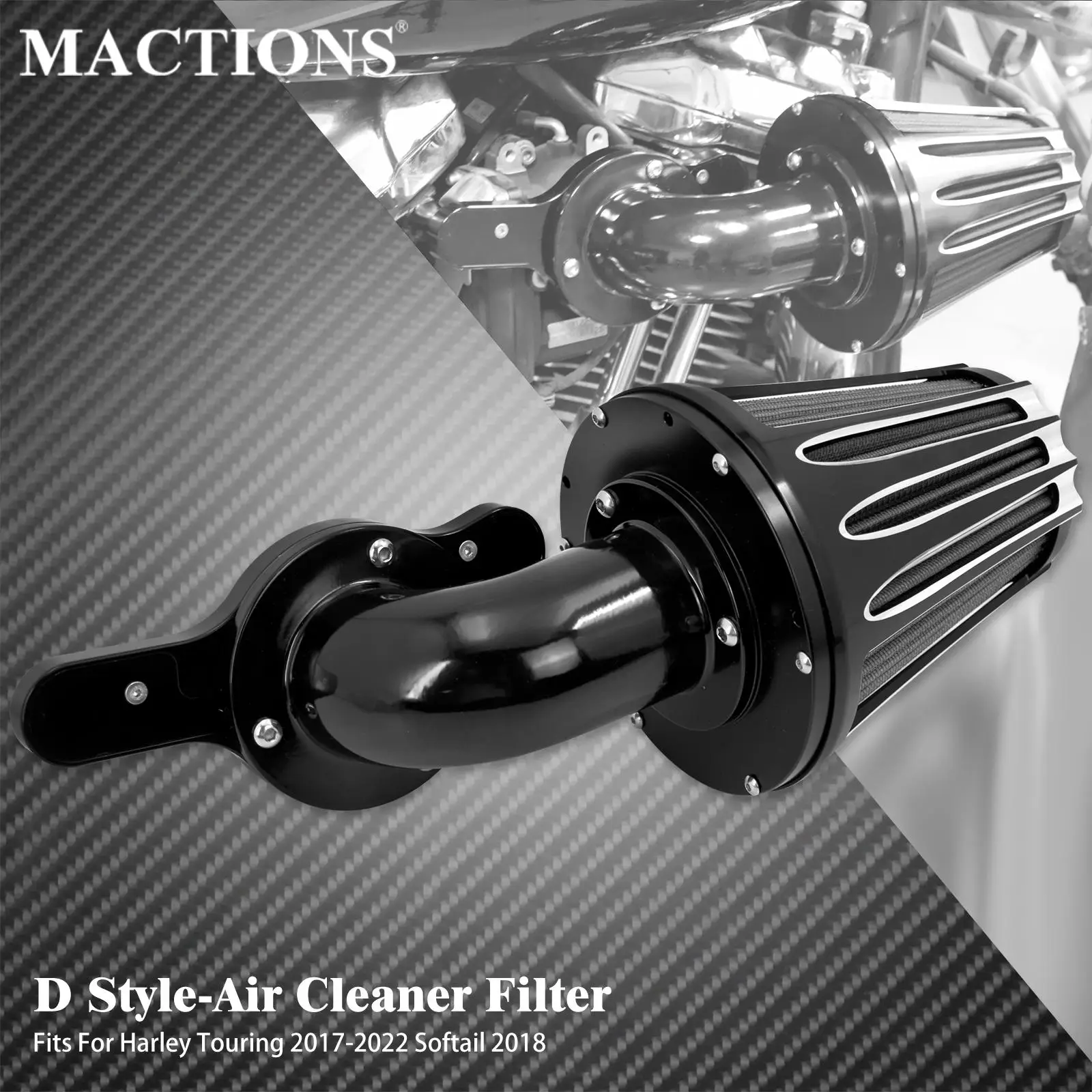 Motorcycle CNC Air Cleaner Black Air Filter For Harley Touring Softail Dyna Road King Electra Street Glide Breakout Low Rider