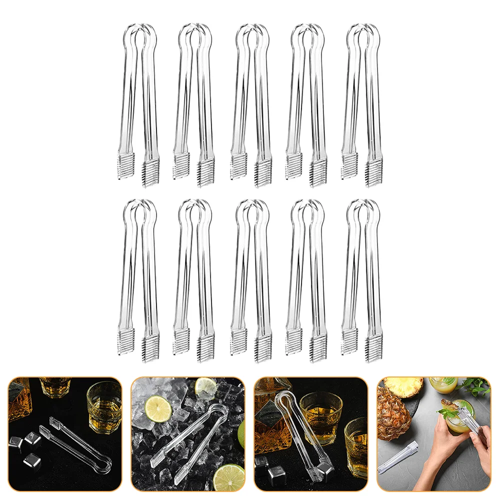 

Tongs Tong Ice Cube Serving Clip Sugar Clips Salad Mini Bread Kitchen Coffee Acrylic Cooking Buffet Clamp Spatula Bbq Tea Teabag