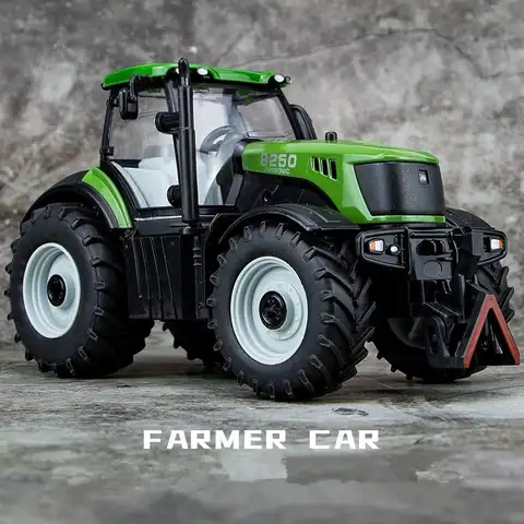 Модель трактора из сплава 1/32, литая сельскохозяйственная техника, сельскохозяйственный инструмент, автомобиль, выращиваемая земля, модель ...