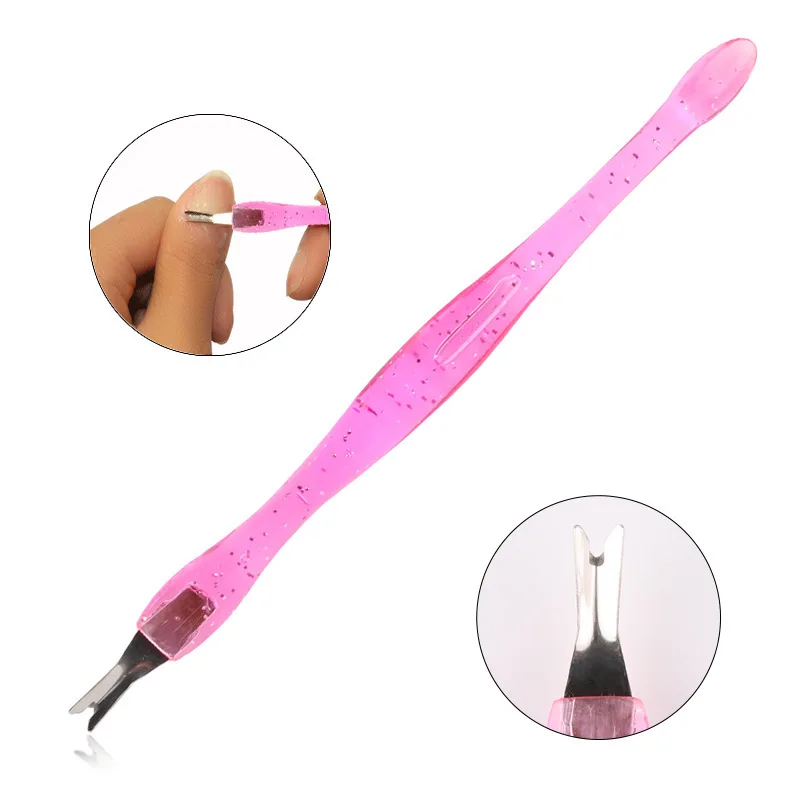 

5Pcs Cosmetic Nail Art Tool Dead Skin Fork Trimmer Peeling Knife Cuticle Remover Salon Cuticle Pusher Pink Color