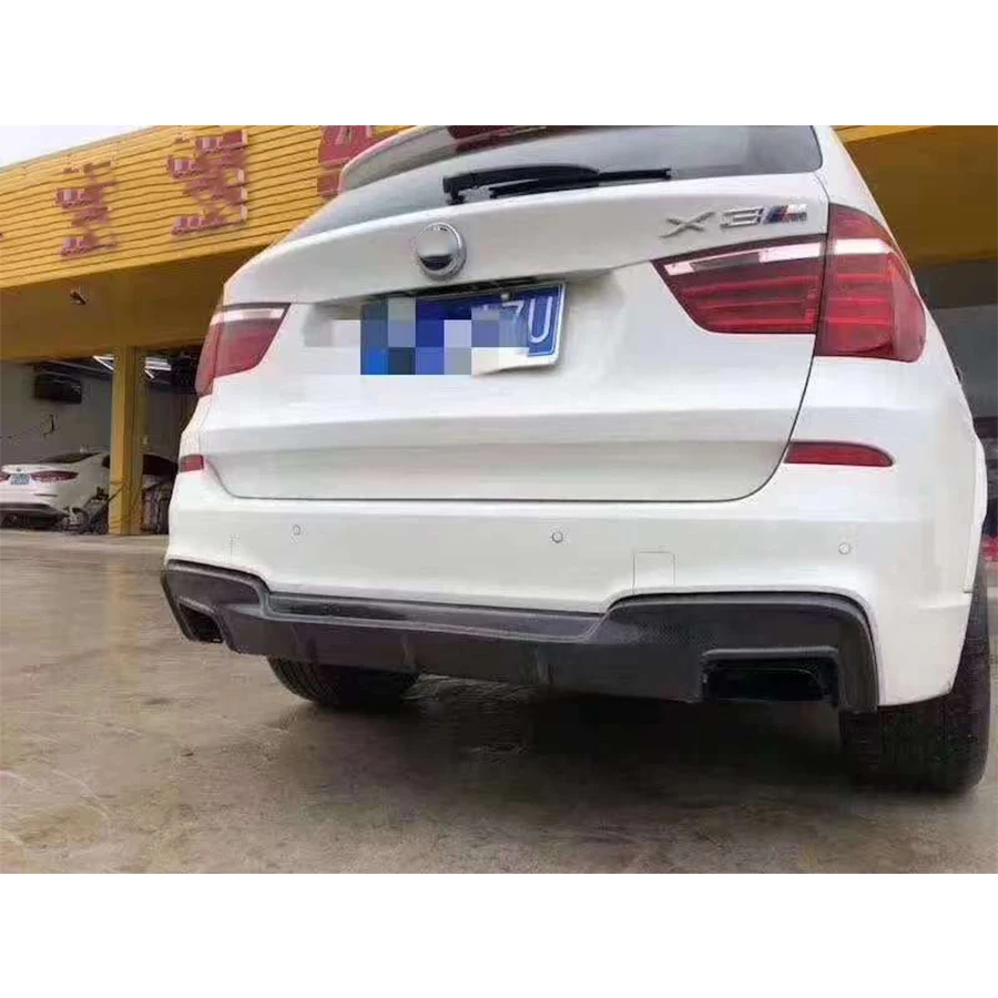 Задняя губа для BMW X3 F25 2014-2018 из углеродного волокна диффузор заднего бампера