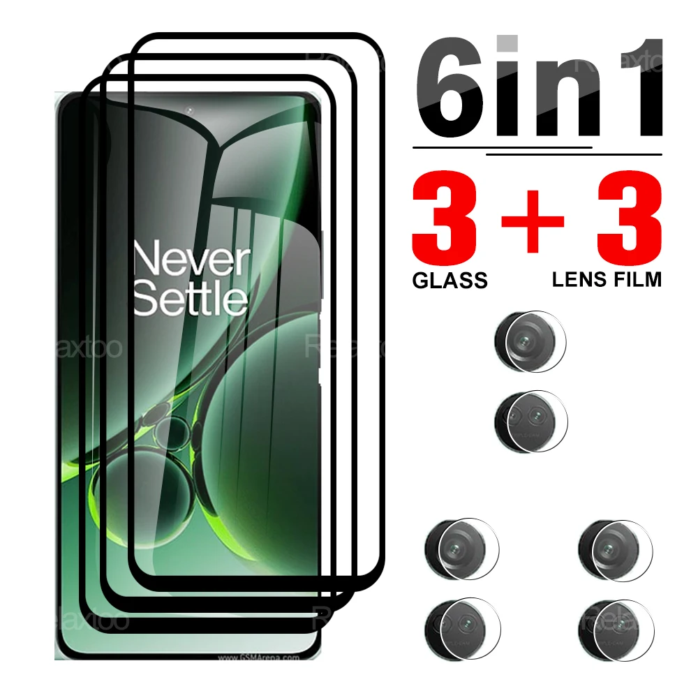 6 в 1 HD Прозрачная закаленная стеклянная пленка для OnePlus Nord 3 Nord CE3, полноэкранная Защитная пленка для объектива камеры, защитная пленка