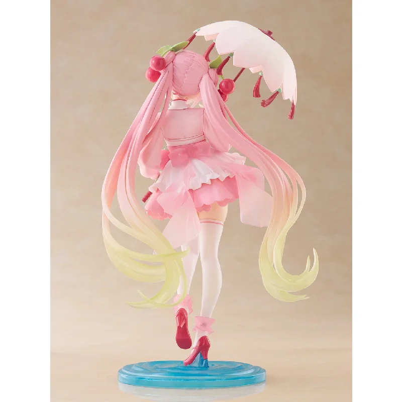 Фото Коллекционная фигурка Taito Amp Vocaloid Hatsune Miku Sakura Cherry из ПВХ, аниме-фигурка, украшение для рабочего стола для взрослых фанатов №2