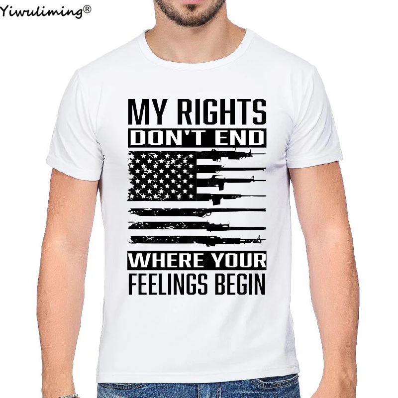 

Shirt With Sayings My Rights Don't End Where Your Feelings Begin Gun Owner Shirt Patriotic T Shirt Veteran Shirt
