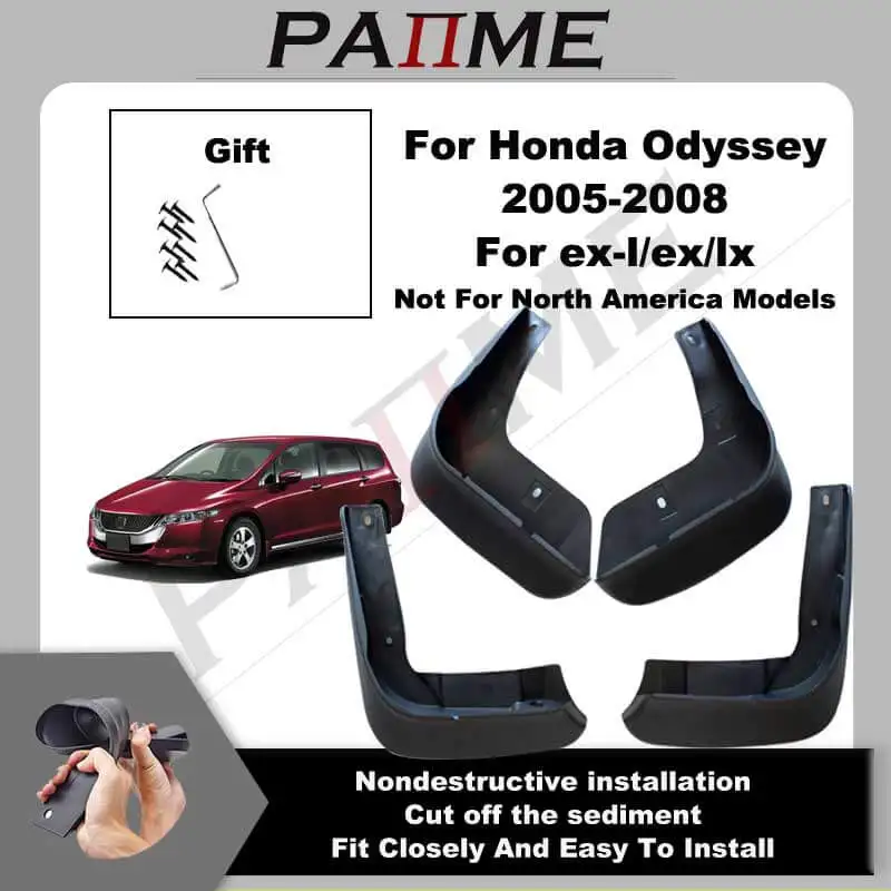 

For Honda Odyssey 2005-2008 Set Molded Mud Flaps Mudflaps Splash Guards Front Rear Mud Flap Mudguards Fender YC101065
