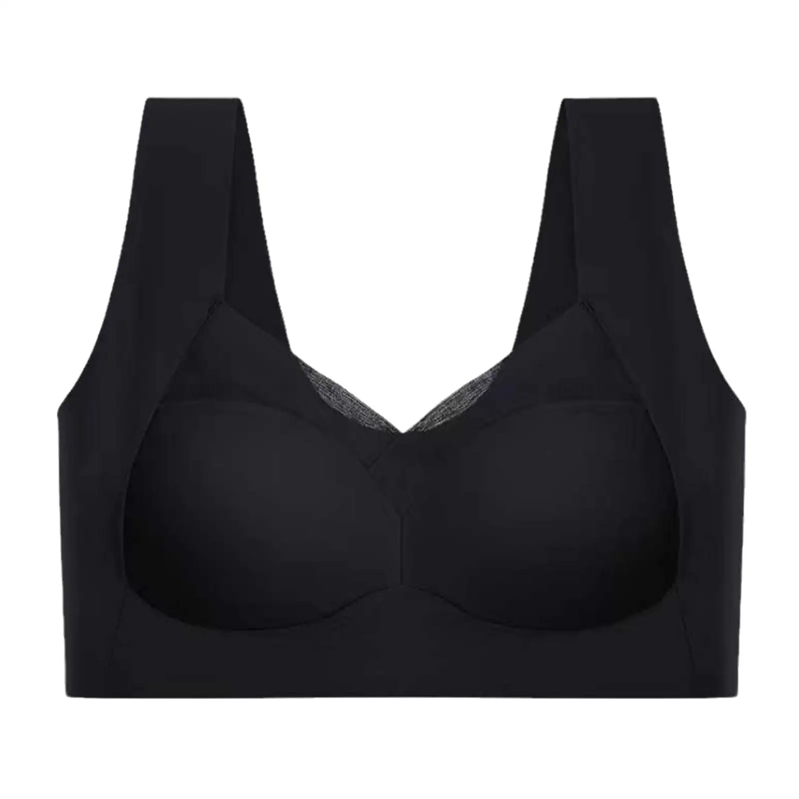 

Women Seamless Bra Full Coverage Non-Wired Non Padded Large Size Top Casual Breathable Comfortable Yoga Fitness Vest Underwear