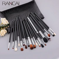 rancai 19pcs foundation powder eyeshadow contour concealer cosmetic make up brush with bag free shipping makeup brushes set