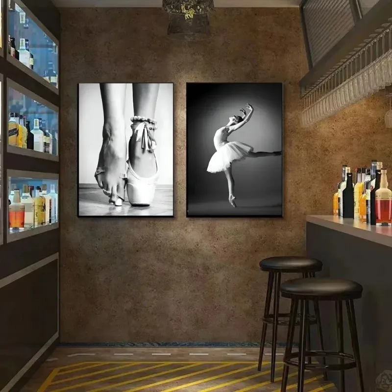 Классическая балетная балерина с принтом на холсте водонепроницаемые чернила