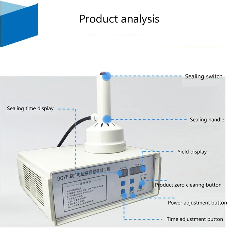Ручной индукционный электромагнитный герметик для крышек бутылок медицинская